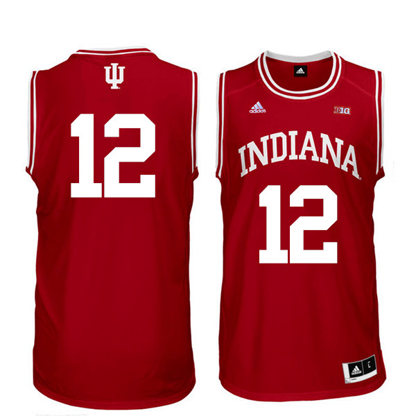 Men Indiana Hoosiers #12 Ethan Lasko College Basketball Jerseys Sale-Red
